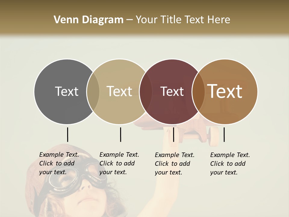 A Little Girl Holding A Toy Airplane In Her Hand PowerPoint Template