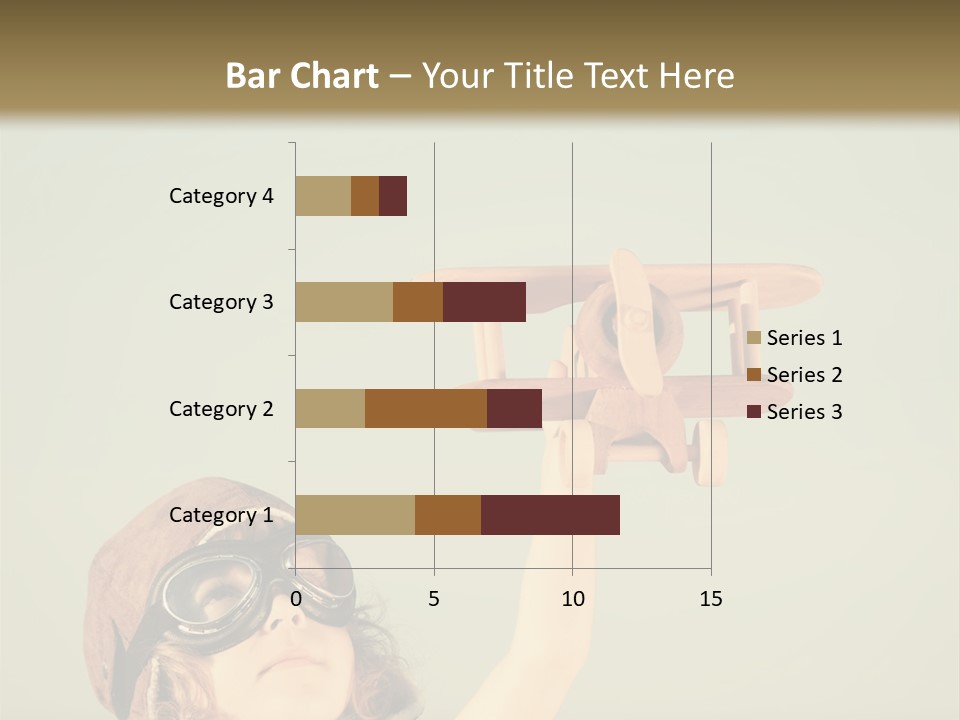 A Little Girl Holding A Toy Airplane In Her Hand PowerPoint Template