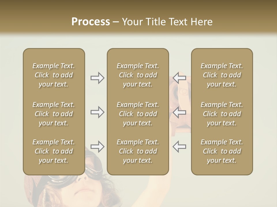 A Little Girl Holding A Toy Airplane In Her Hand PowerPoint Template