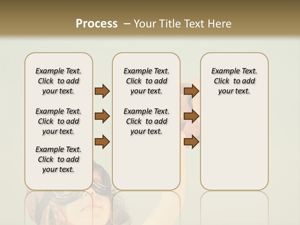 A Little Girl Holding A Toy Airplane In Her Hand PowerPoint Template
