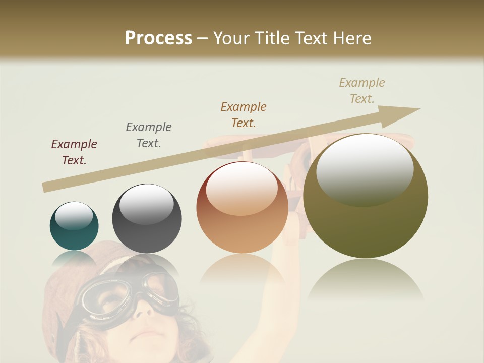 A Little Girl Holding A Toy Airplane In Her Hand PowerPoint Template