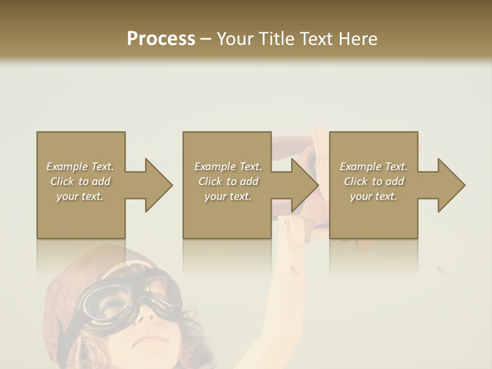 A Little Girl Holding A Toy Airplane In Her Hand PowerPoint Template