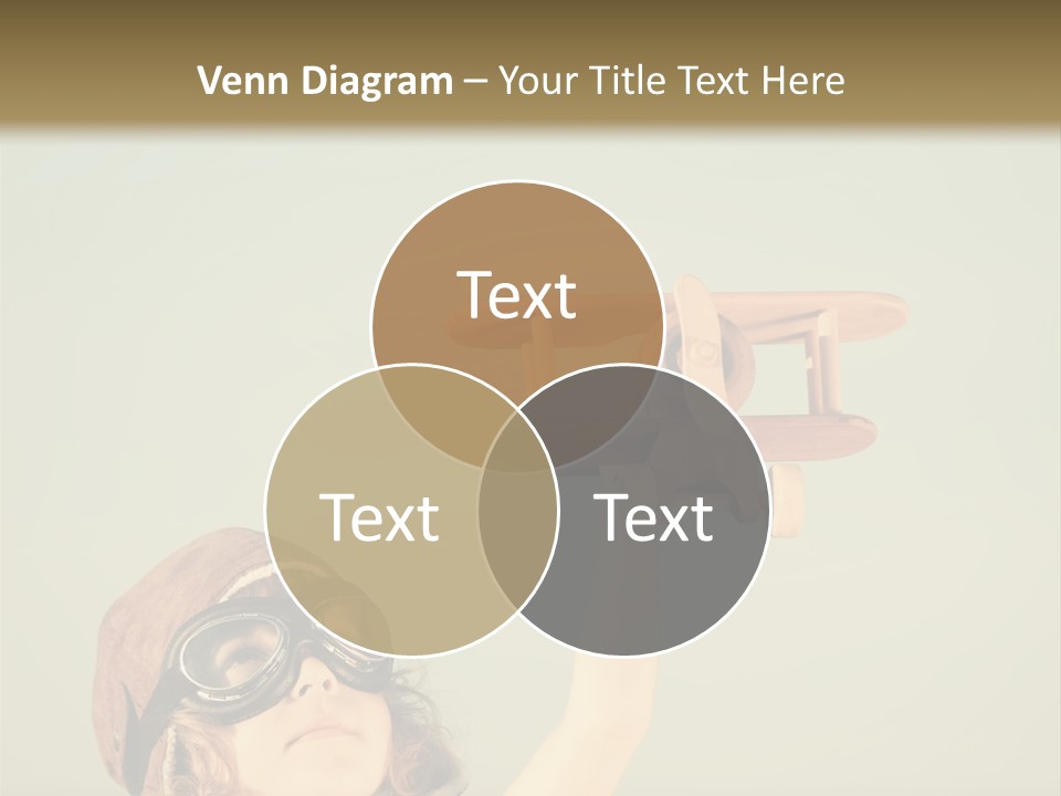 A Little Girl Holding A Toy Airplane In Her Hand PowerPoint Template