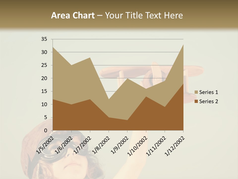 A Little Girl Holding A Toy Airplane In Her Hand PowerPoint Template