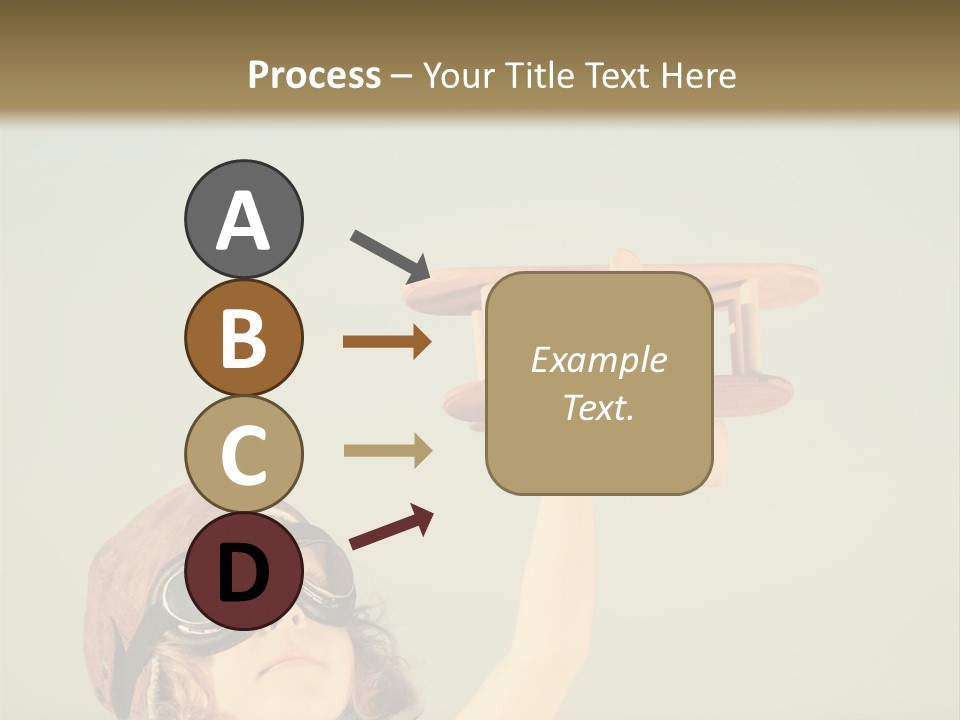 A Little Girl Holding A Toy Airplane In Her Hand PowerPoint Template