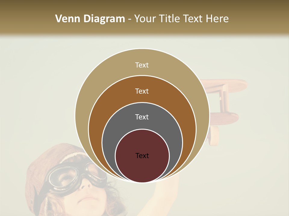 A Little Girl Holding A Toy Airplane In Her Hand PowerPoint Template