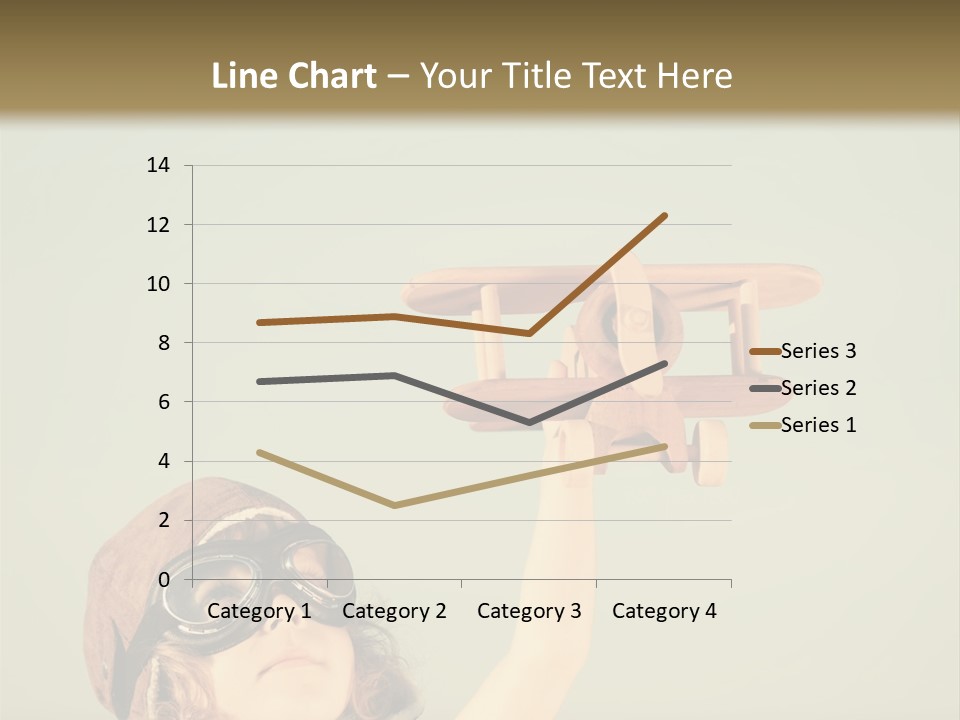 A Little Girl Holding A Toy Airplane In Her Hand PowerPoint Template