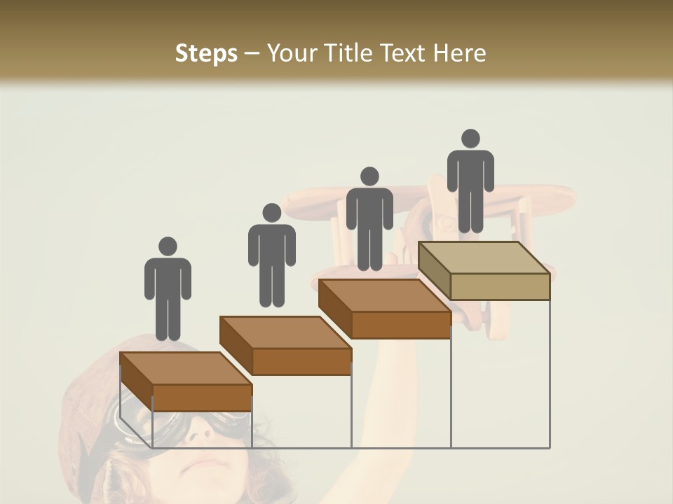 A Little Girl Holding A Toy Airplane In Her Hand PowerPoint Template