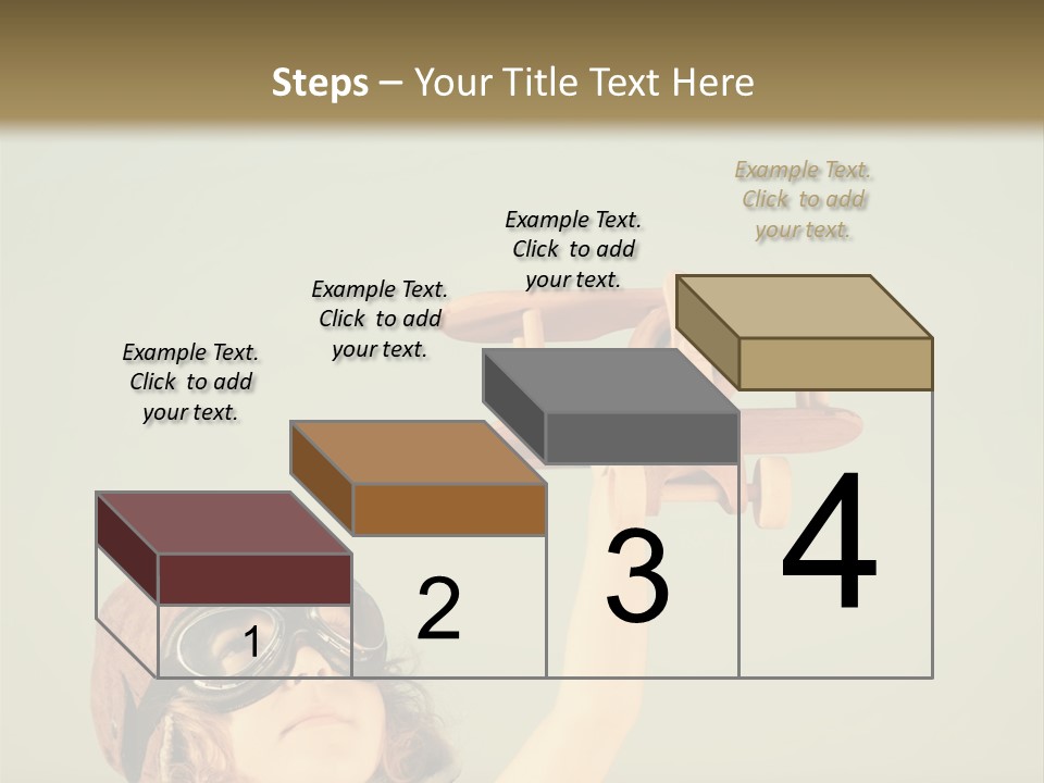 A Little Girl Holding A Toy Airplane In Her Hand PowerPoint Template