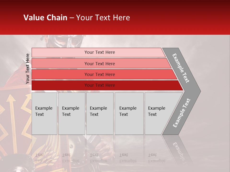 A Man In Armor Holding A Sword And A Shield PowerPoint Template