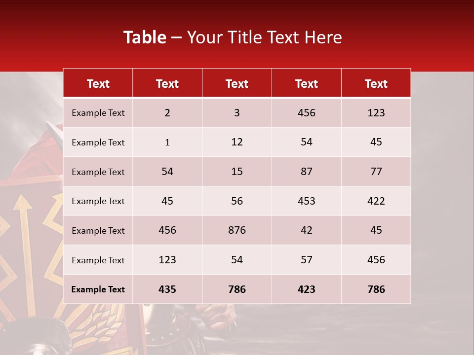 A Man In Armor Holding A Sword And A Shield PowerPoint Template
