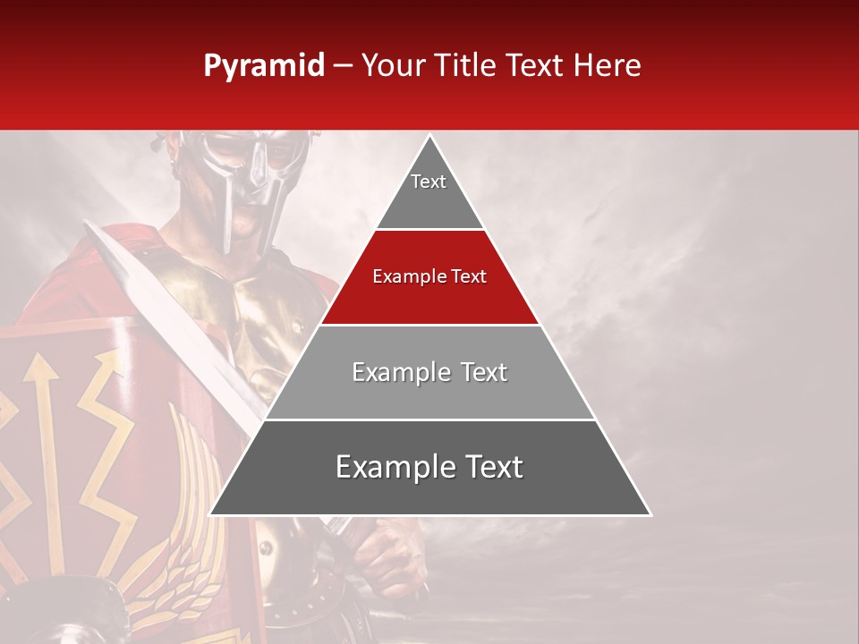 A Man In Armor Holding A Sword And A Shield PowerPoint Template