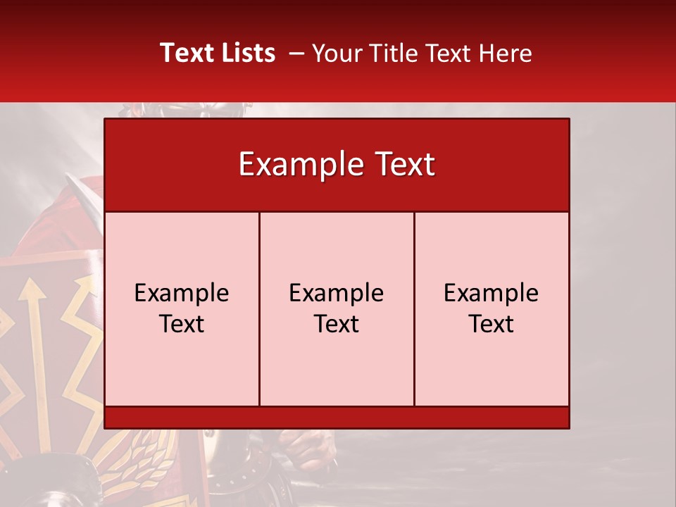 A Man In Armor Holding A Sword And A Shield PowerPoint Template