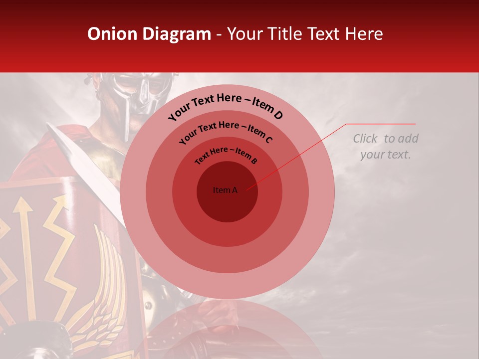 A Man In Armor Holding A Sword And A Shield PowerPoint Template