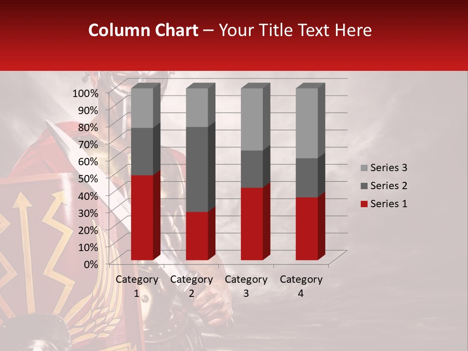 A Man In Armor Holding A Sword And A Shield PowerPoint Template
