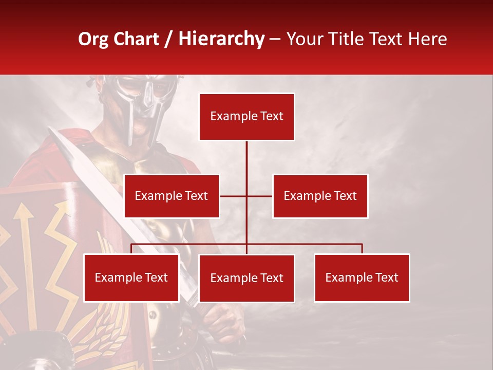 A Man In Armor Holding A Sword And A Shield PowerPoint Template