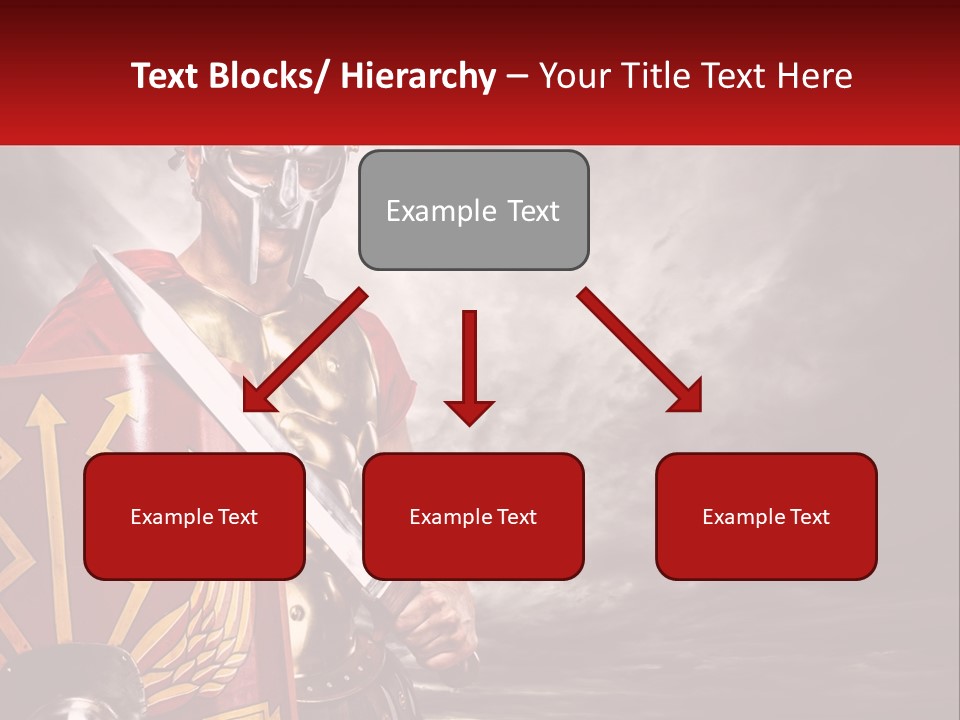 A Man In Armor Holding A Sword And A Shield PowerPoint Template