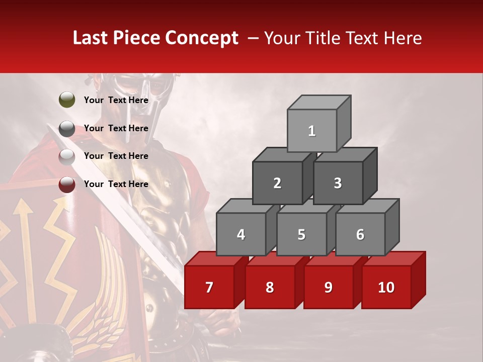 A Man In Armor Holding A Sword And A Shield PowerPoint Template