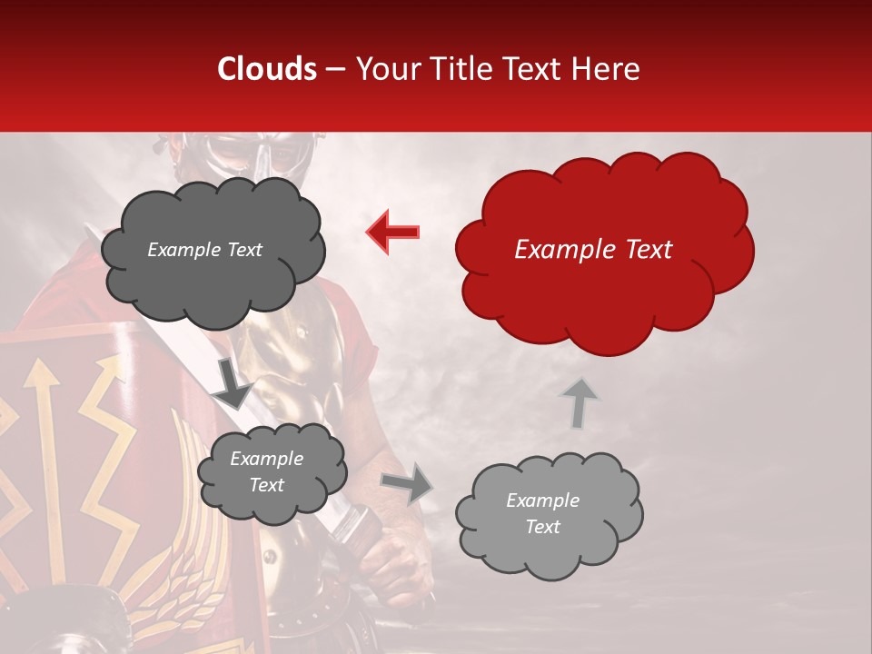 A Man In Armor Holding A Sword And A Shield PowerPoint Template