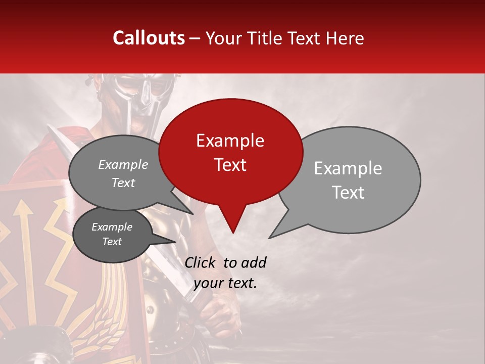 A Man In Armor Holding A Sword And A Shield PowerPoint Template