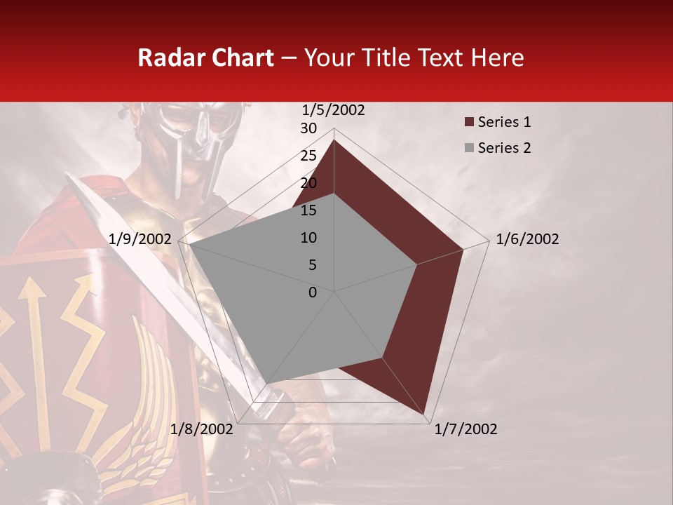 A Man In Armor Holding A Sword And A Shield PowerPoint Template