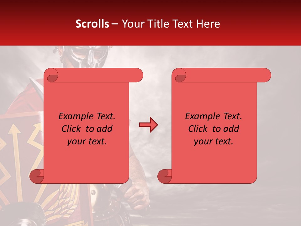 A Man In Armor Holding A Sword And A Shield PowerPoint Template