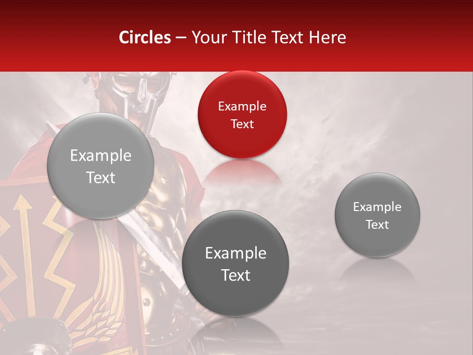 A Man In Armor Holding A Sword And A Shield PowerPoint Template