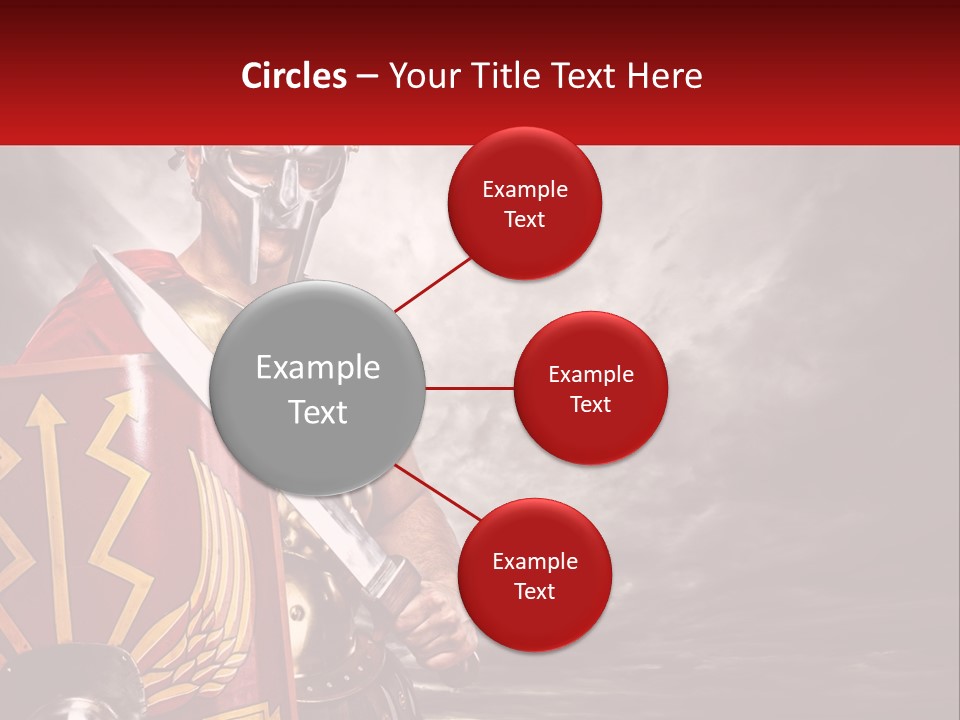 A Man In Armor Holding A Sword And A Shield PowerPoint Template