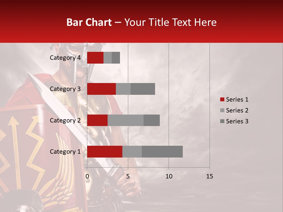 A Man In Armor Holding A Sword And A Shield PowerPoint Template