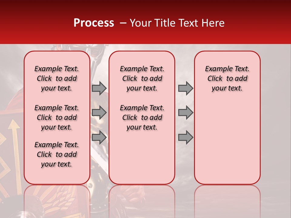 A Man In Armor Holding A Sword And A Shield PowerPoint Template