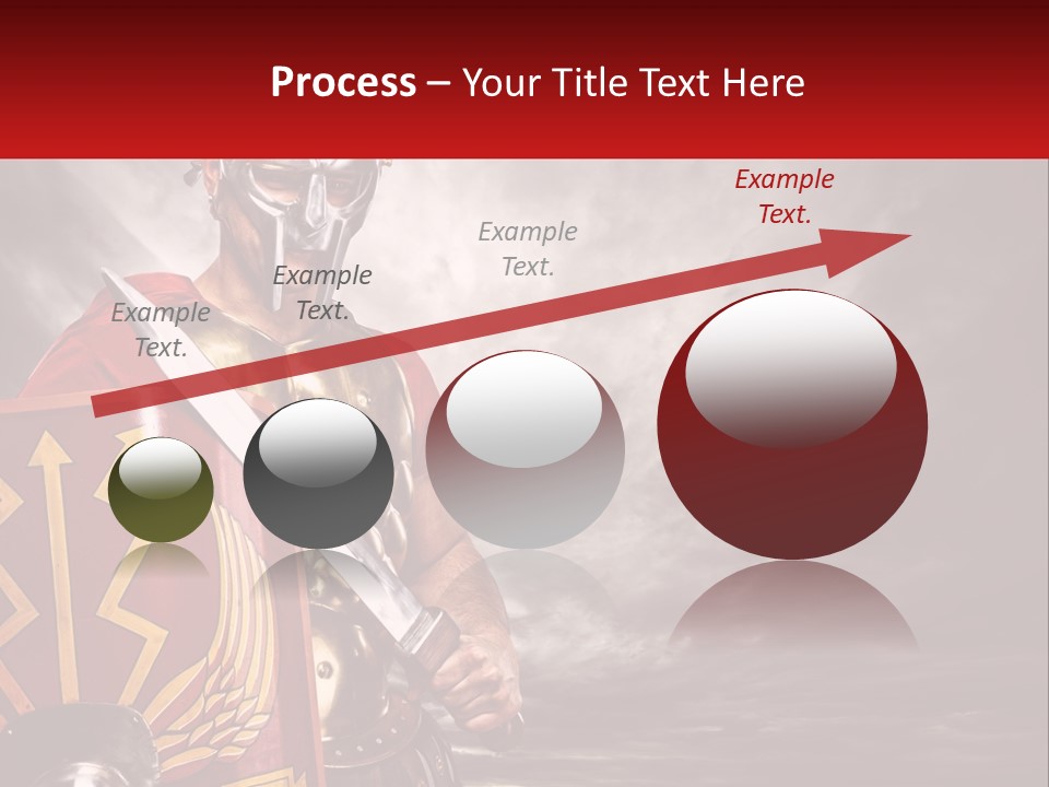 A Man In Armor Holding A Sword And A Shield PowerPoint Template