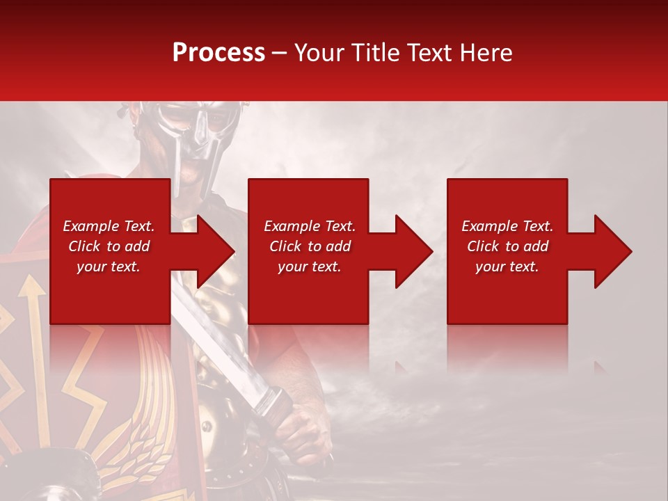 A Man In Armor Holding A Sword And A Shield PowerPoint Template