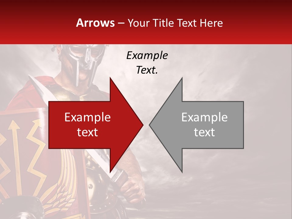 A Man In Armor Holding A Sword And A Shield PowerPoint Template