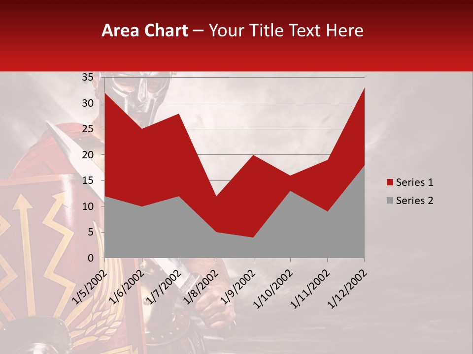 A Man In Armor Holding A Sword And A Shield PowerPoint Template