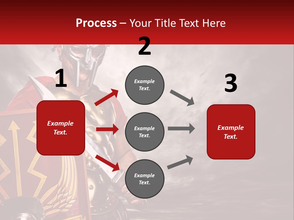 A Man In Armor Holding A Sword And A Shield PowerPoint Template