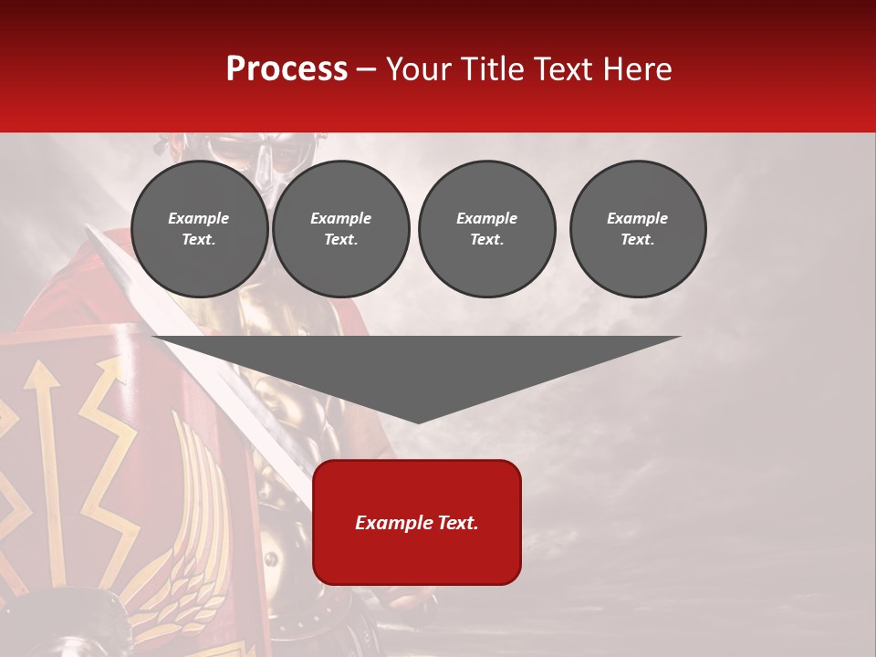 A Man In Armor Holding A Sword And A Shield PowerPoint Template