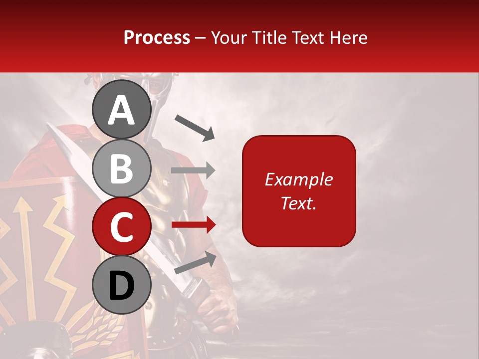 A Man In Armor Holding A Sword And A Shield PowerPoint Template