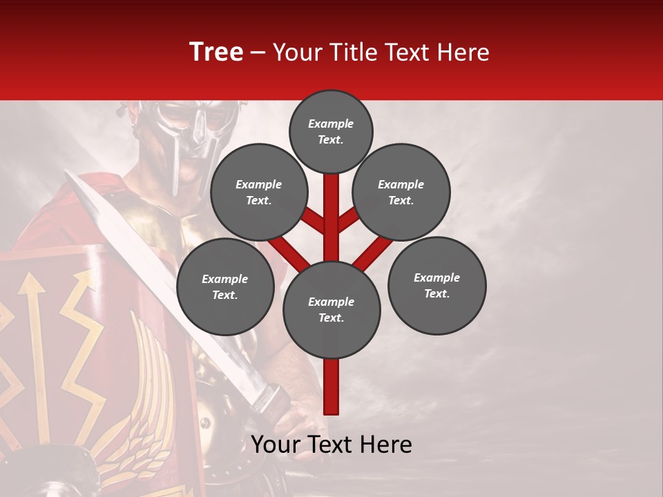 A Man In Armor Holding A Sword And A Shield PowerPoint Template