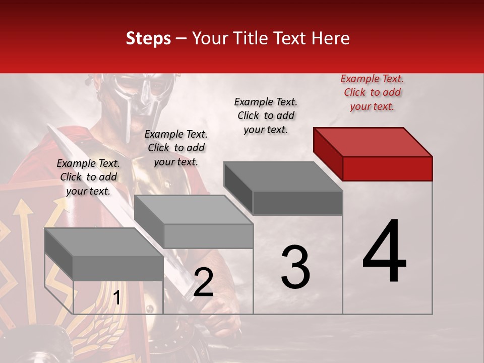 A Man In Armor Holding A Sword And A Shield PowerPoint Template