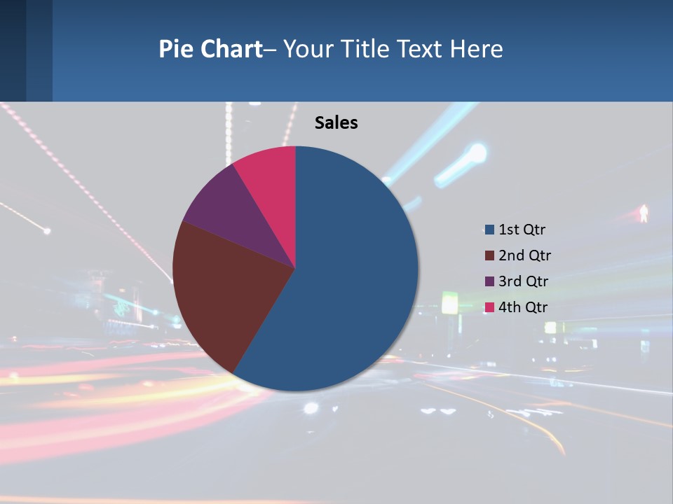 A Blurry Image Of A City Street At Night PowerPoint Template
