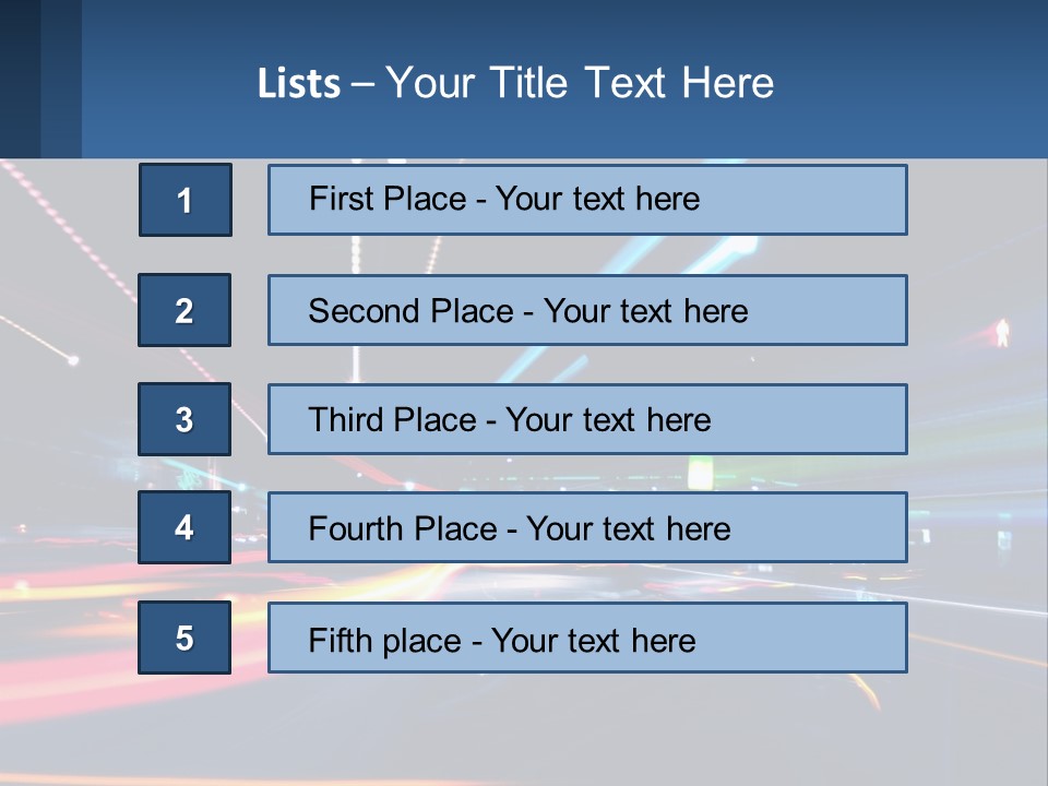 A Blurry Image Of A City Street At Night PowerPoint Template