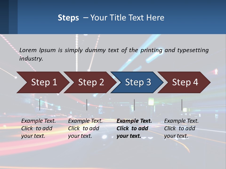 A Blurry Image Of A City Street At Night PowerPoint Template