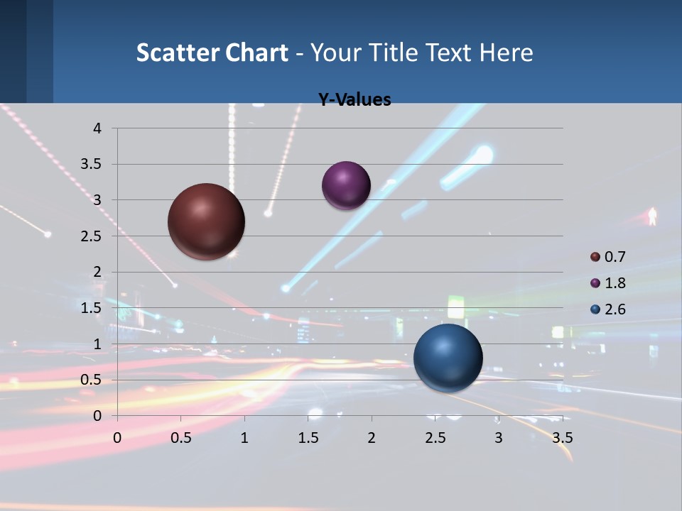 A Blurry Image Of A City Street At Night PowerPoint Template