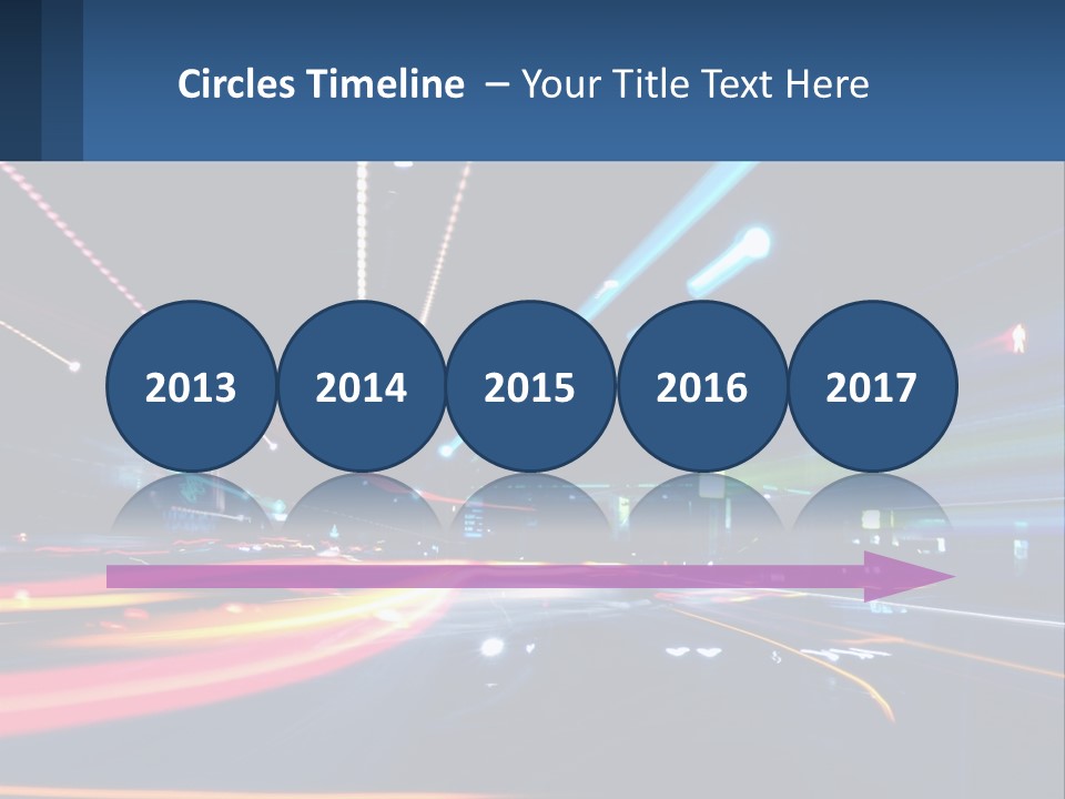 A Blurry Image Of A City Street At Night PowerPoint Template