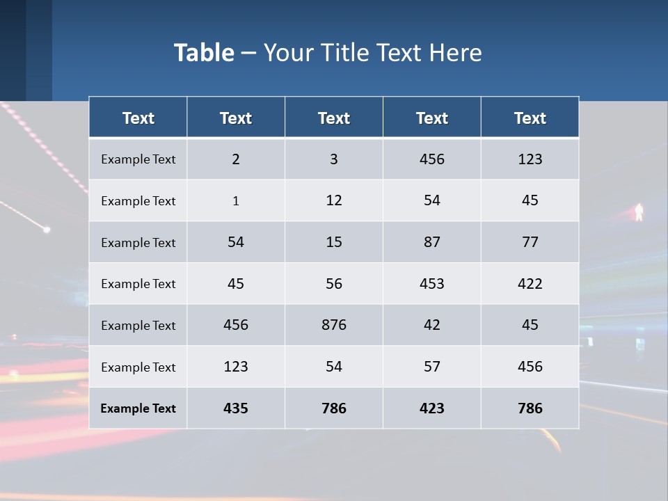 A Blurry Image Of A City Street At Night PowerPoint Template