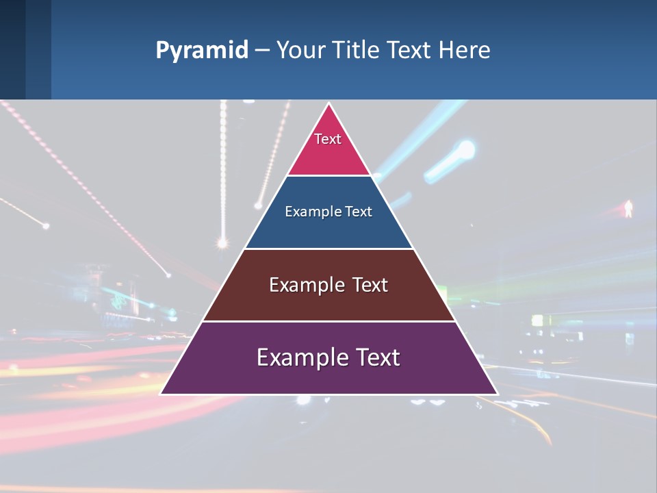 A Blurry Image Of A City Street At Night PowerPoint Template