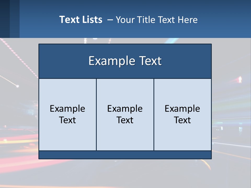 A Blurry Image Of A City Street At Night PowerPoint Template