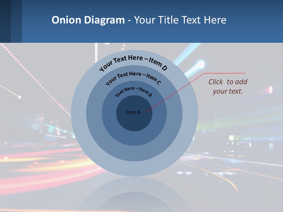 A Blurry Image Of A City Street At Night PowerPoint Template