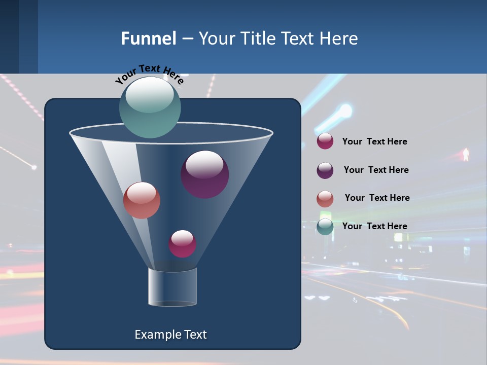 A Blurry Image Of A City Street At Night PowerPoint Template