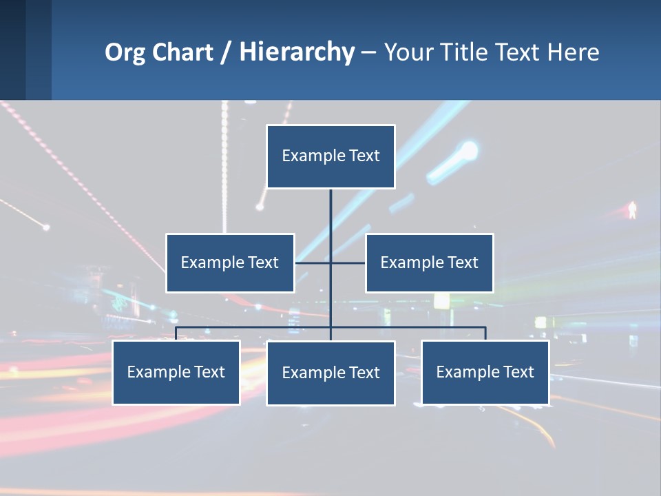 A Blurry Image Of A City Street At Night PowerPoint Template